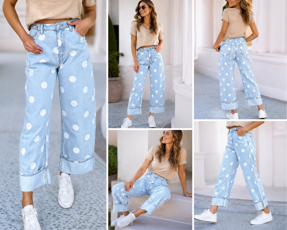 Natalie Polka Dot Jeans