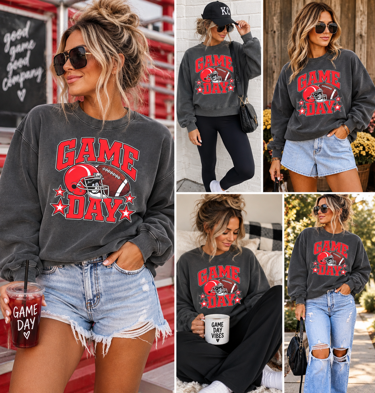 Game Day Glory Crop Sweatshirt