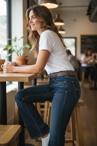 Western Stitch Patched Pocket Bootcut Jeans