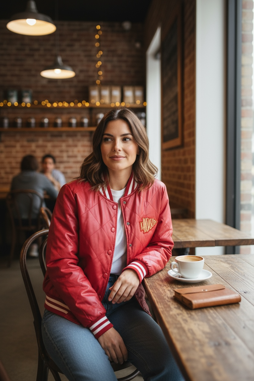 Kansas City Quilted Bomber Jacket