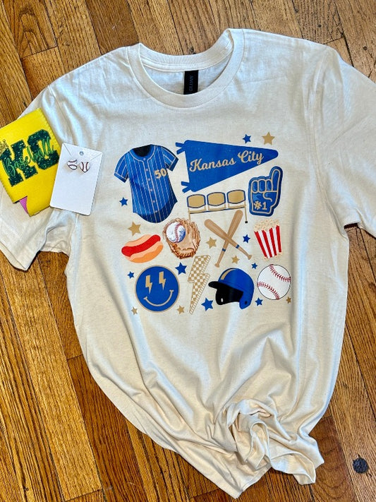 KC Baseball Splatter Tee