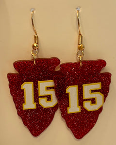 Kansas City Acrylic Arrowhead Earrings