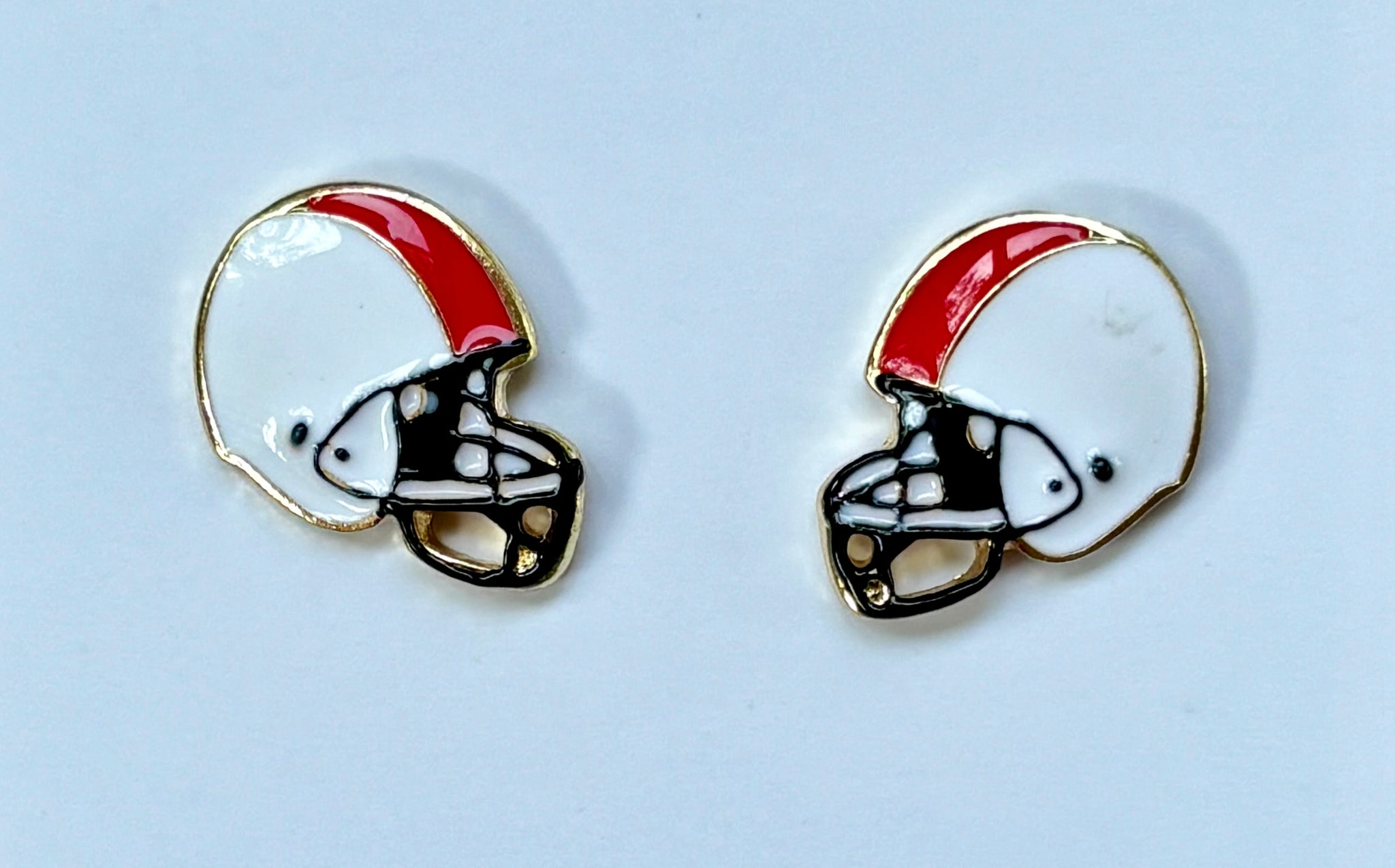 Football Enamel Earrings