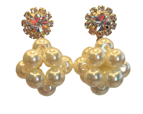 Pearl Cluster Earrings