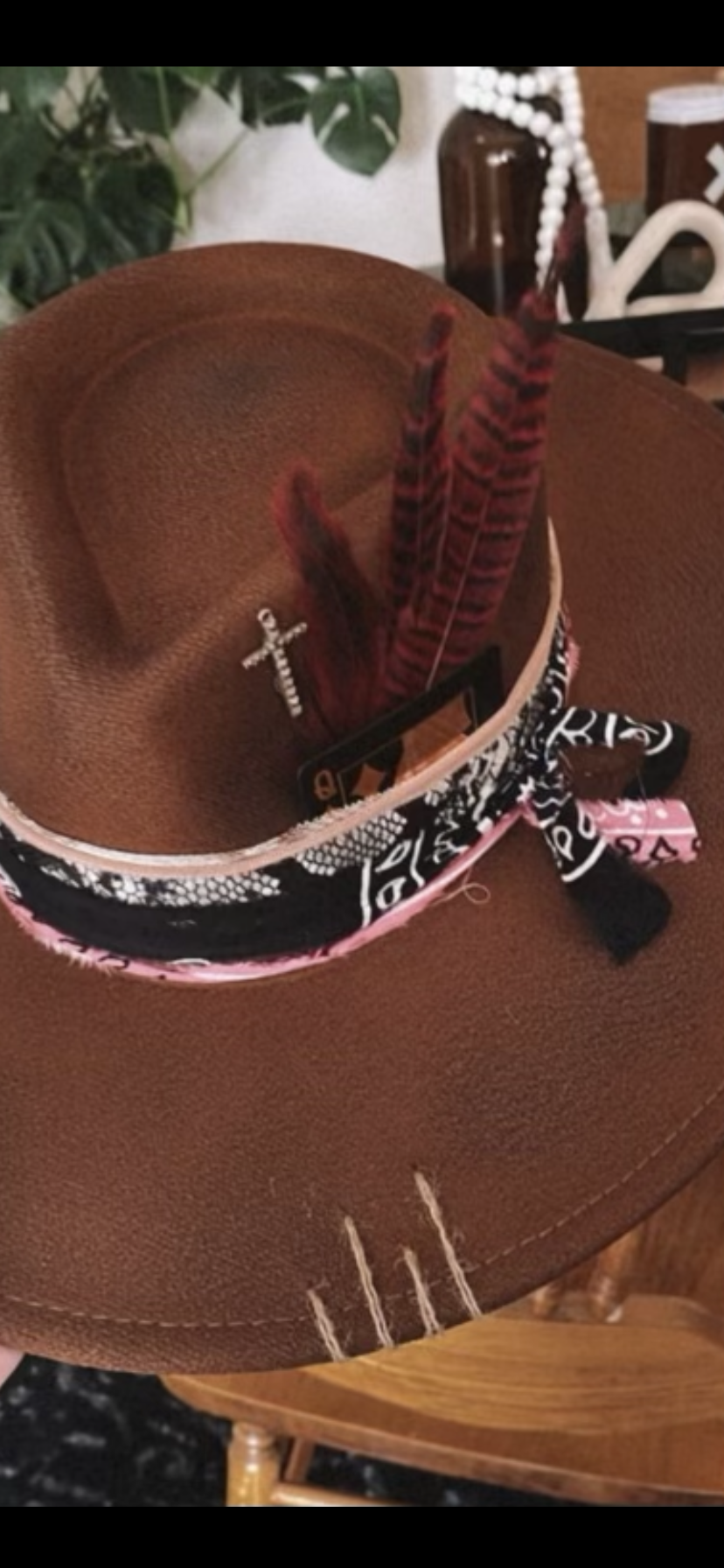 One of a Kind Burned Rancher Hat