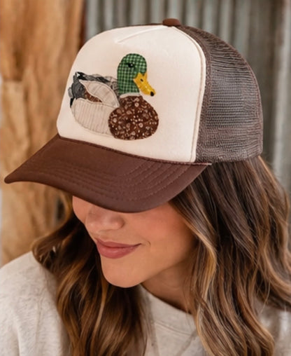 Granny's Faux Patchwork Mallard Trucker Hat