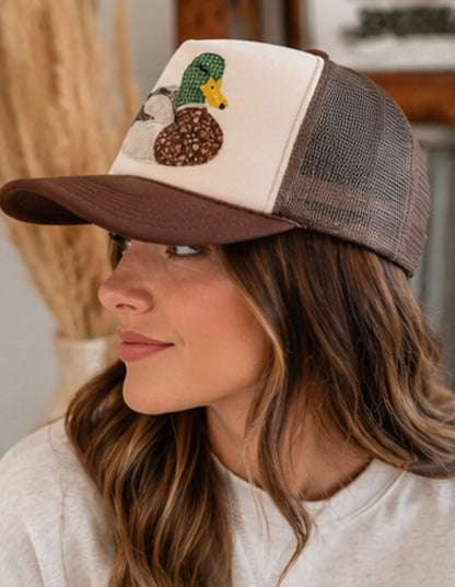 Granny's Faux Patchwork Mallard Trucker Hat