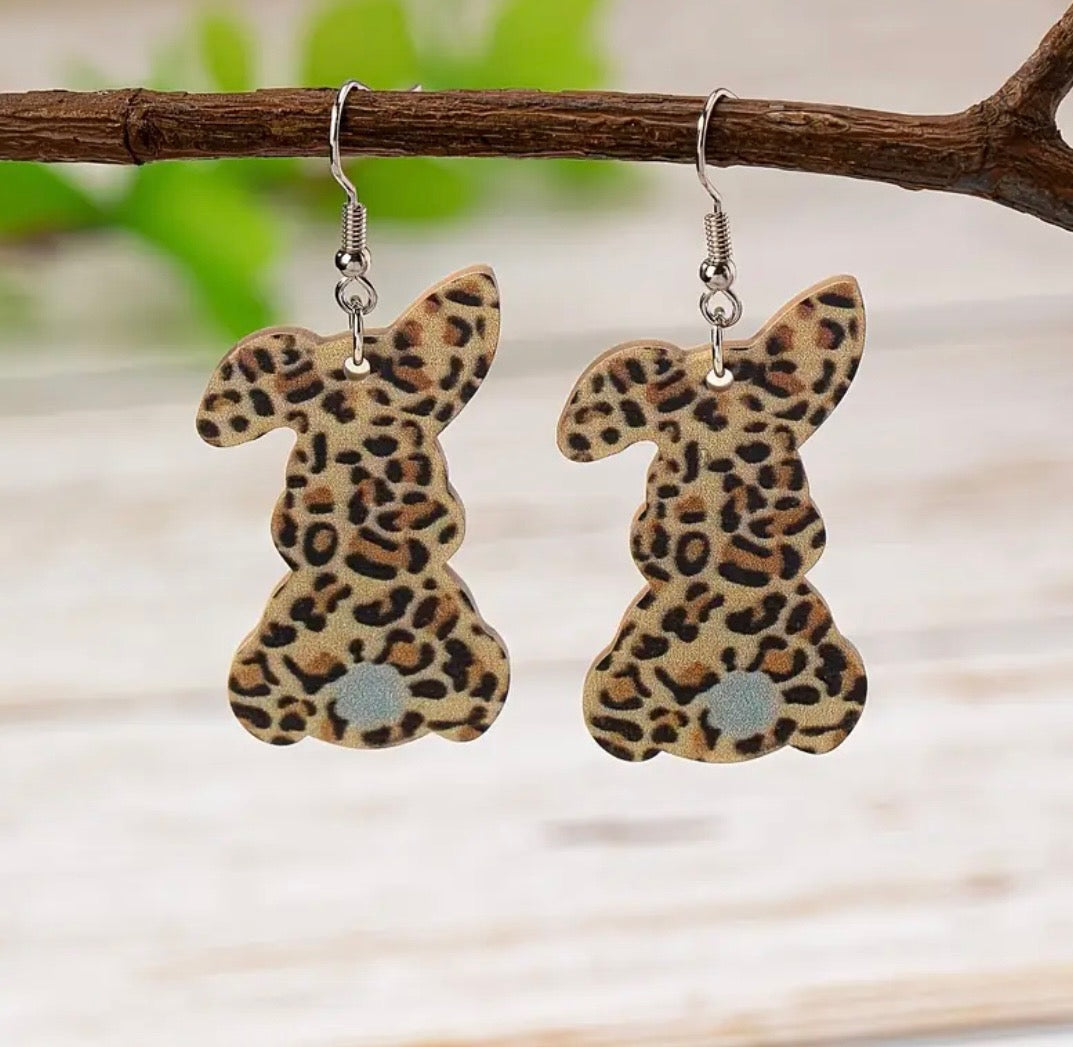 Leopard Bunny Earrings