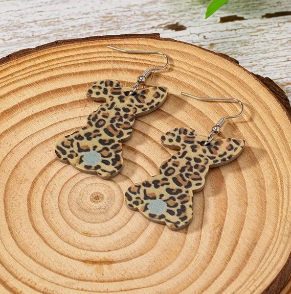 Leopard Bunny Earrings