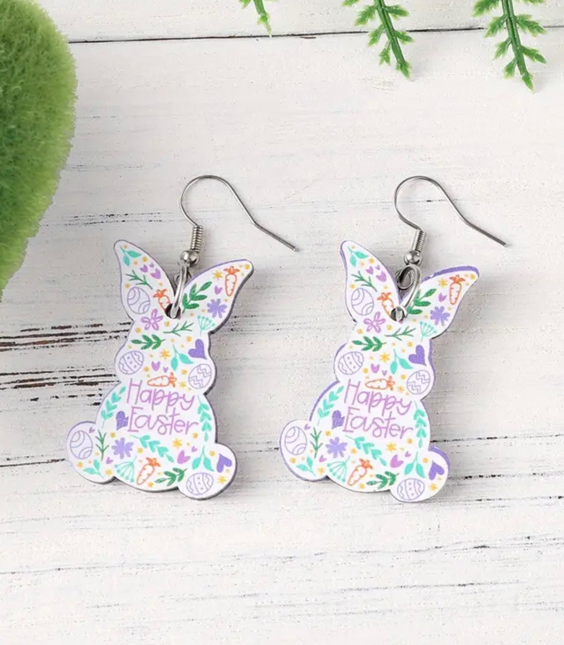Happy Easter Bunny Earrings