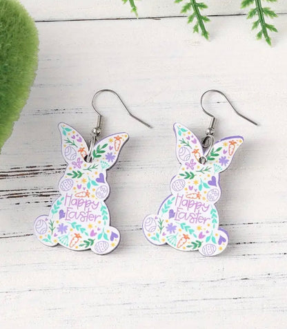 Happy Easter Bunny Earrings