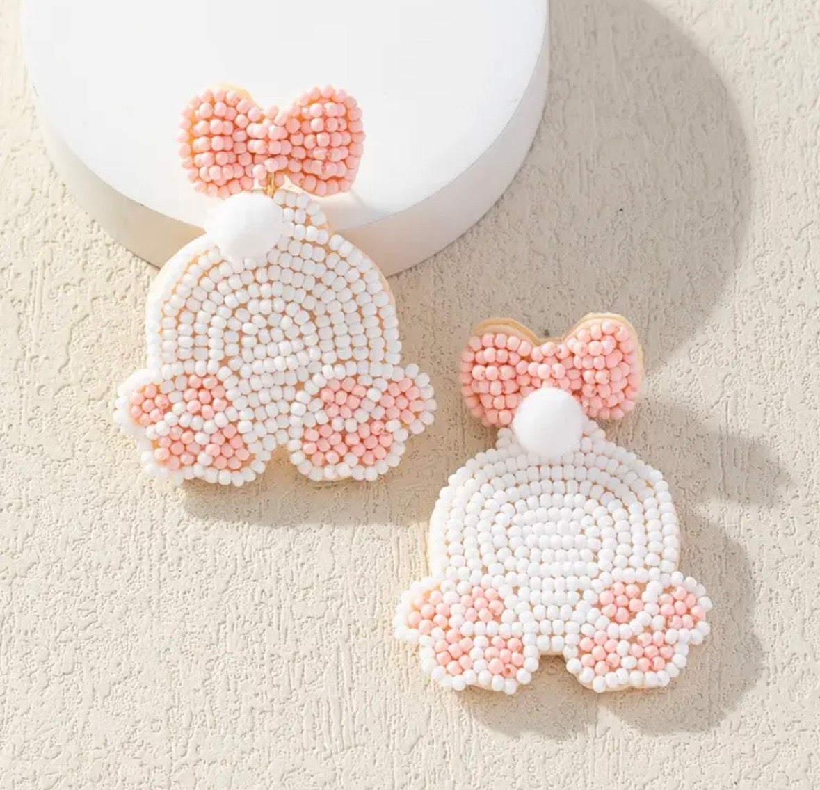 Easter Bunny Beaded Earrings