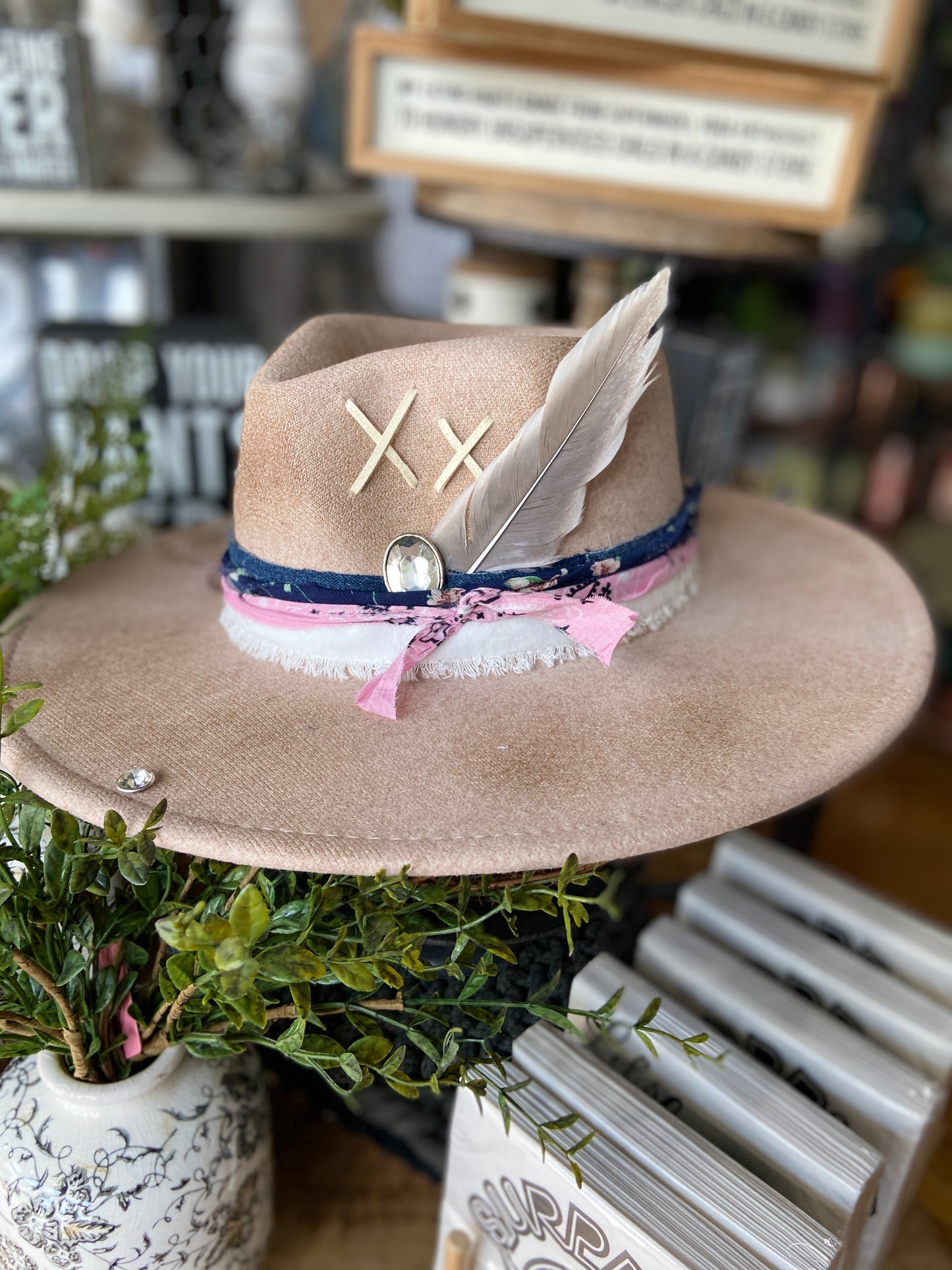 One of a Kind Burned Rancher Hat