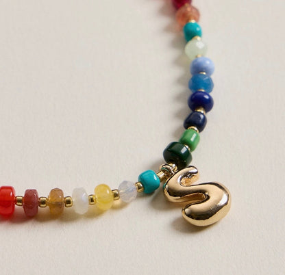 Beaded Initial Necklace