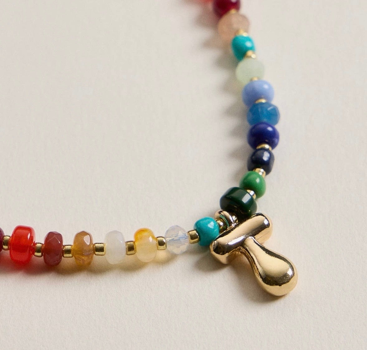 Beaded Initial Necklace