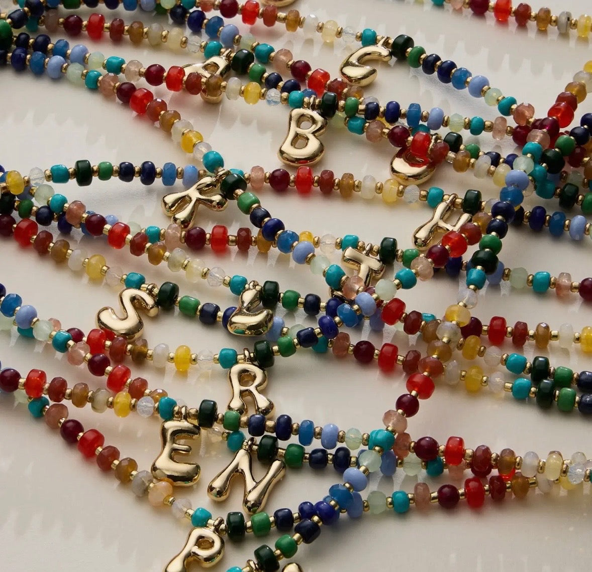 Beaded Initial Necklace