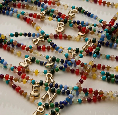 Beaded Initial Necklace