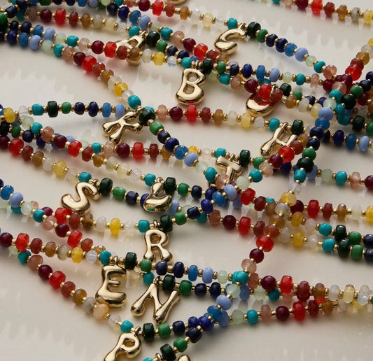 Beaded Initial Necklace