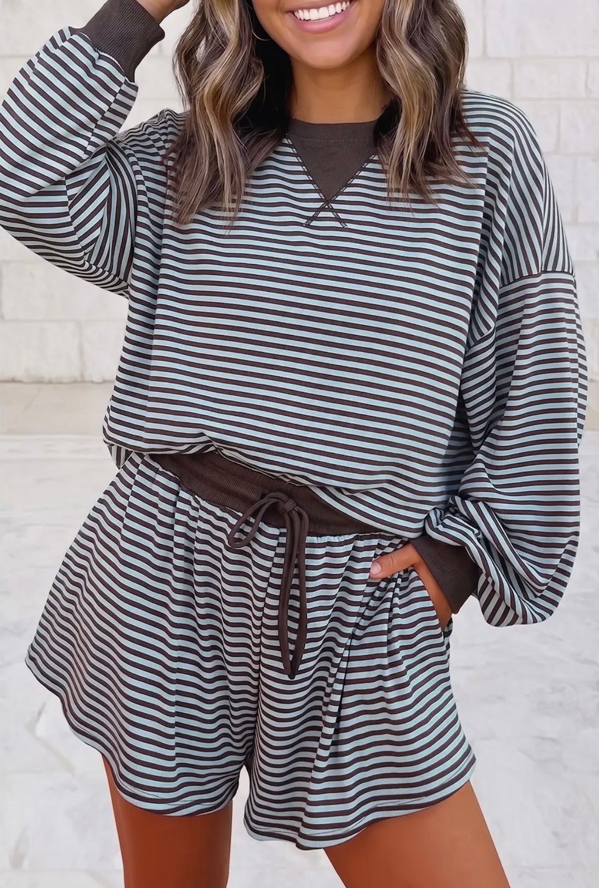 The Sunday Striped Two Piece Set