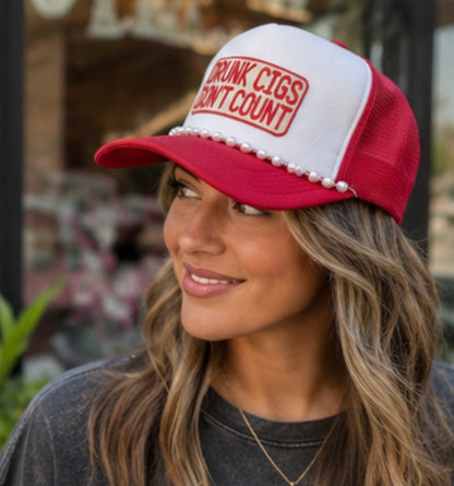 Drunk Cigs Don't Count Trucker Hat