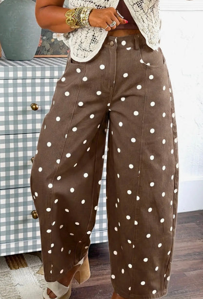 Chocolate Sprinkle Barrel Jeans