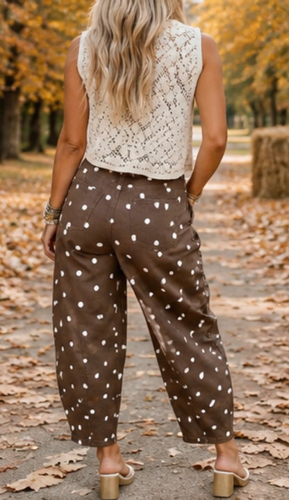 Chocolate Sprinkle Barrel Jeans