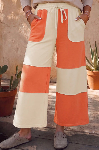 Creamsicle Colorblock Wide Leg Pants