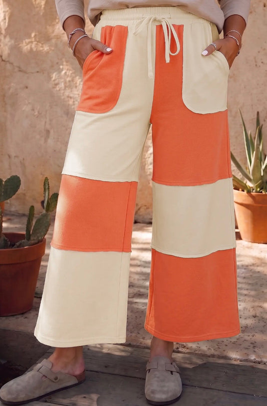 Creamsicle Colorblock Wide Leg Pants