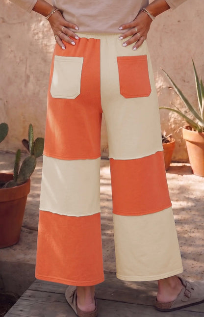Creamsicle Colorblock Wide Leg Pants