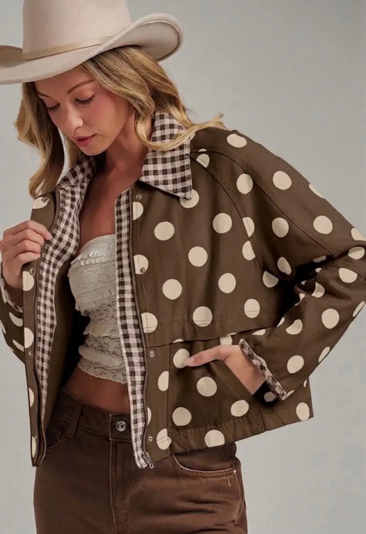 Howdy Honey Polka Dot Jacket