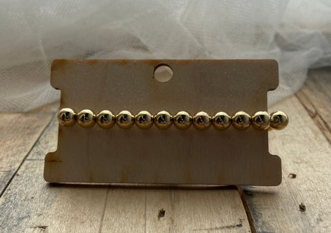 gold bead stretch bracelet
