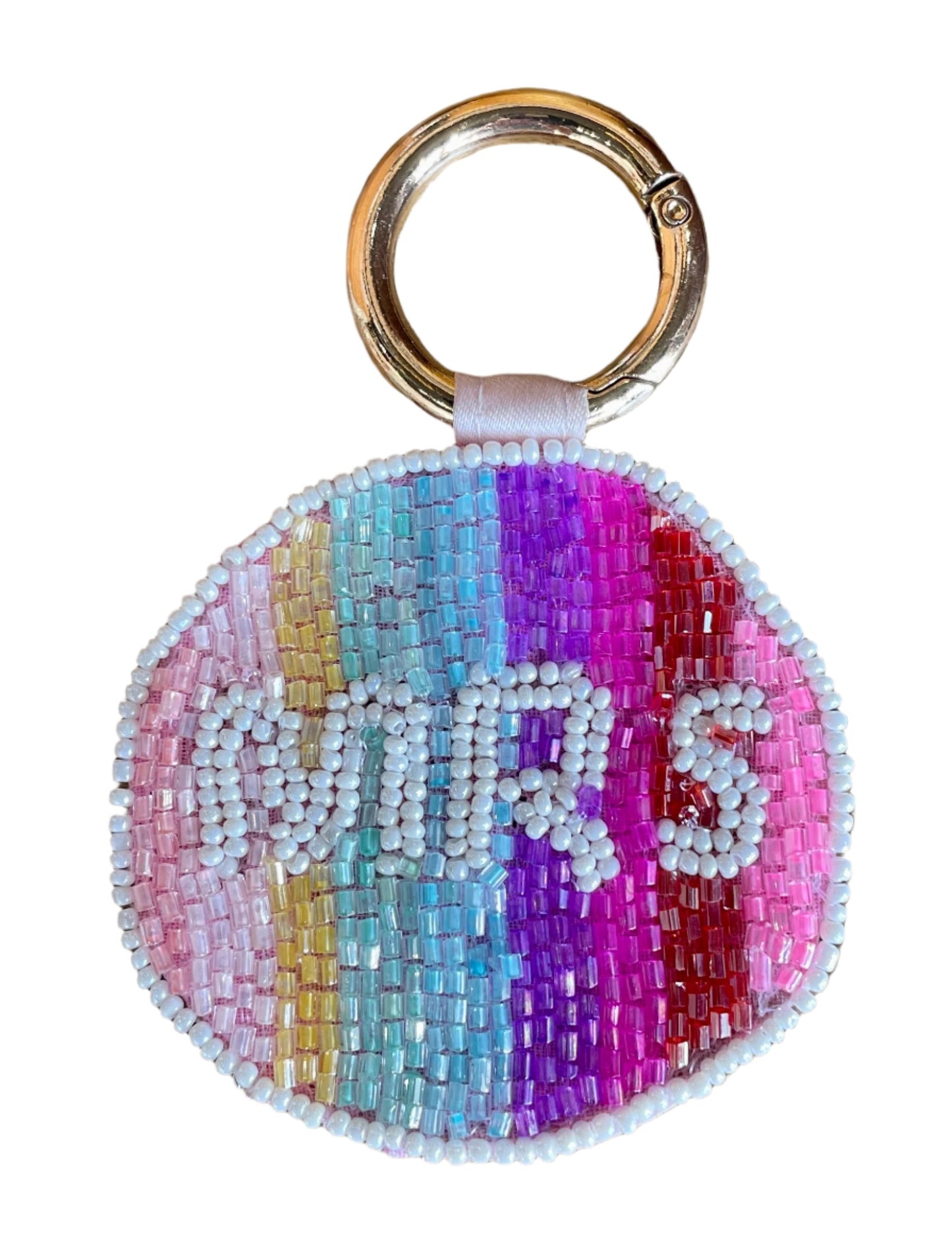 Glitzy Beaded MRS Keychain