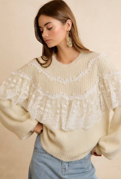 Love at First Lace Sweater