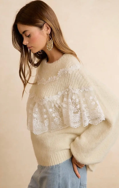 Love at First Lace Sweater