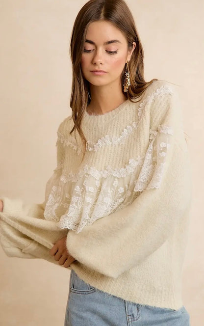 Love at First Lace Sweater