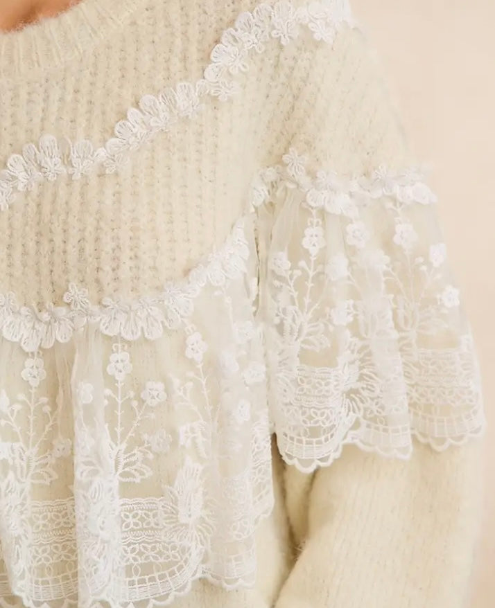 Love at First Lace Sweater