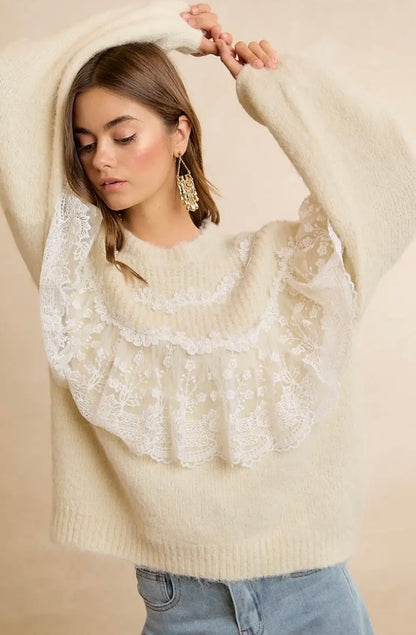 Love at First Lace Sweater
