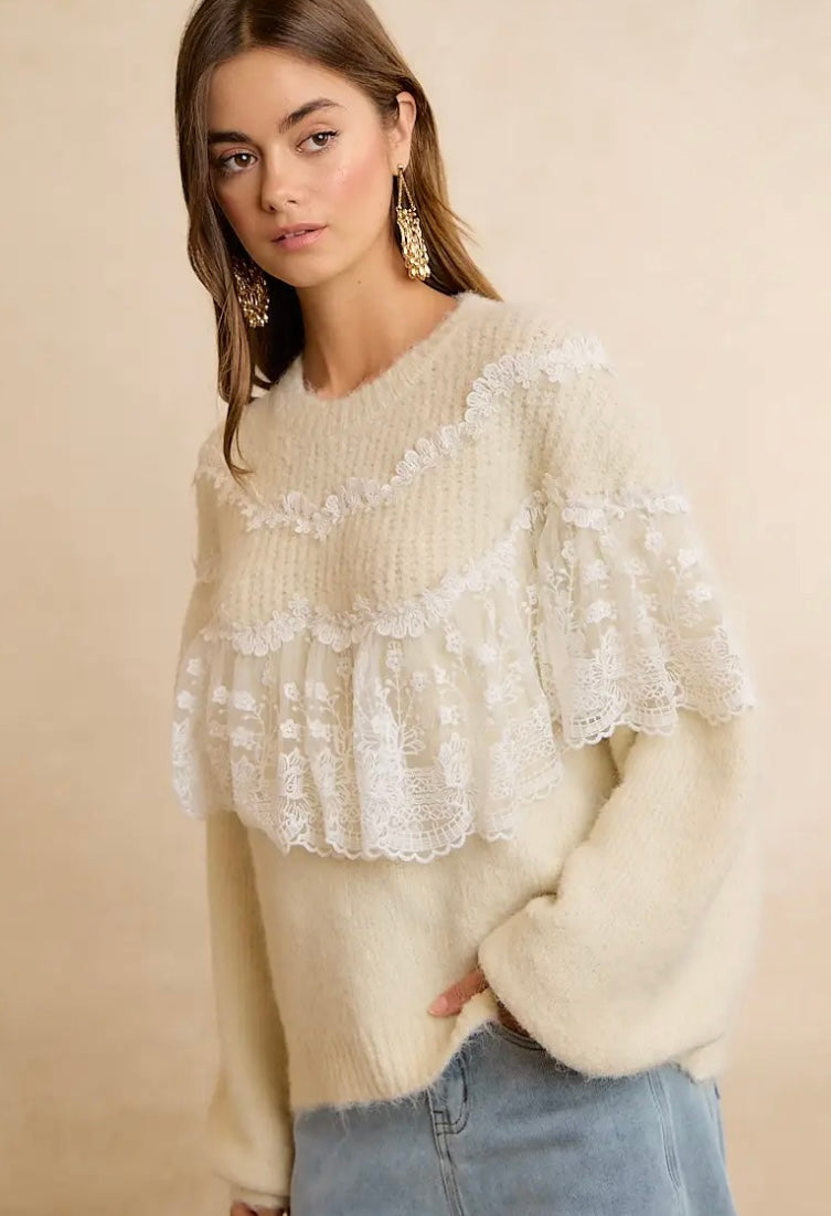 Love at First Lace Sweater