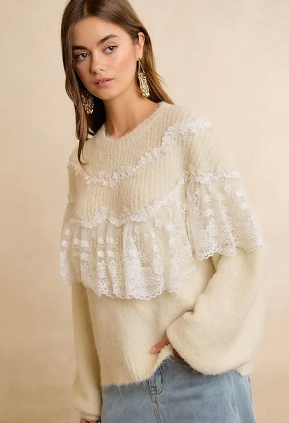 Love at First Lace Sweater