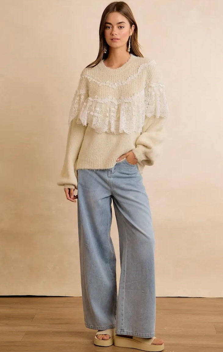 Love at First Lace Sweater