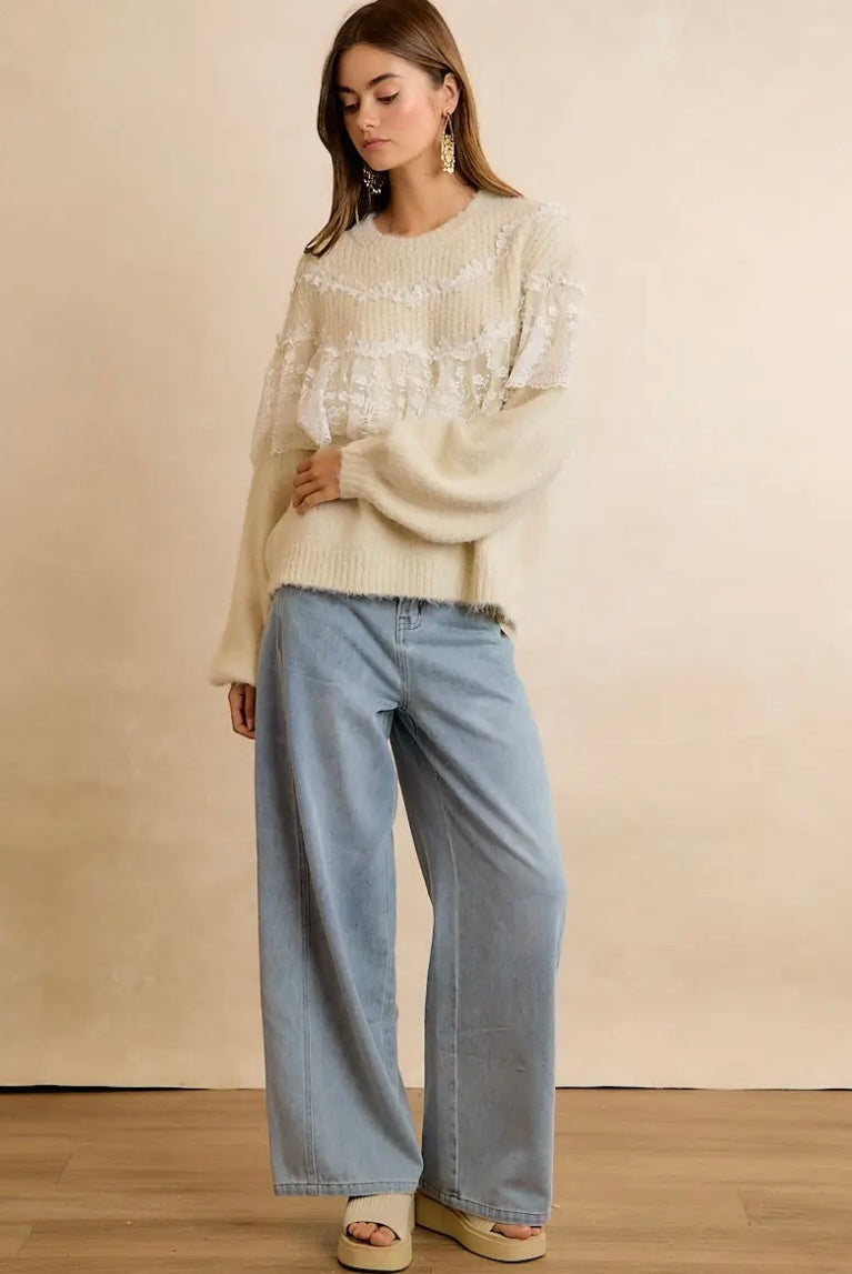Love at First Lace Sweater