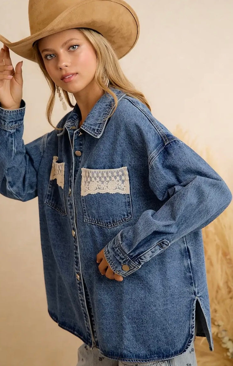 Rustic Romance Denim Shacket