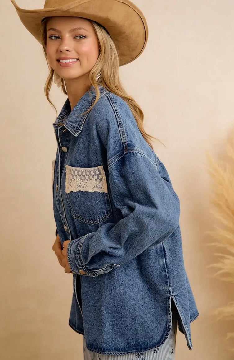 Rustic Romance Denim Shacket