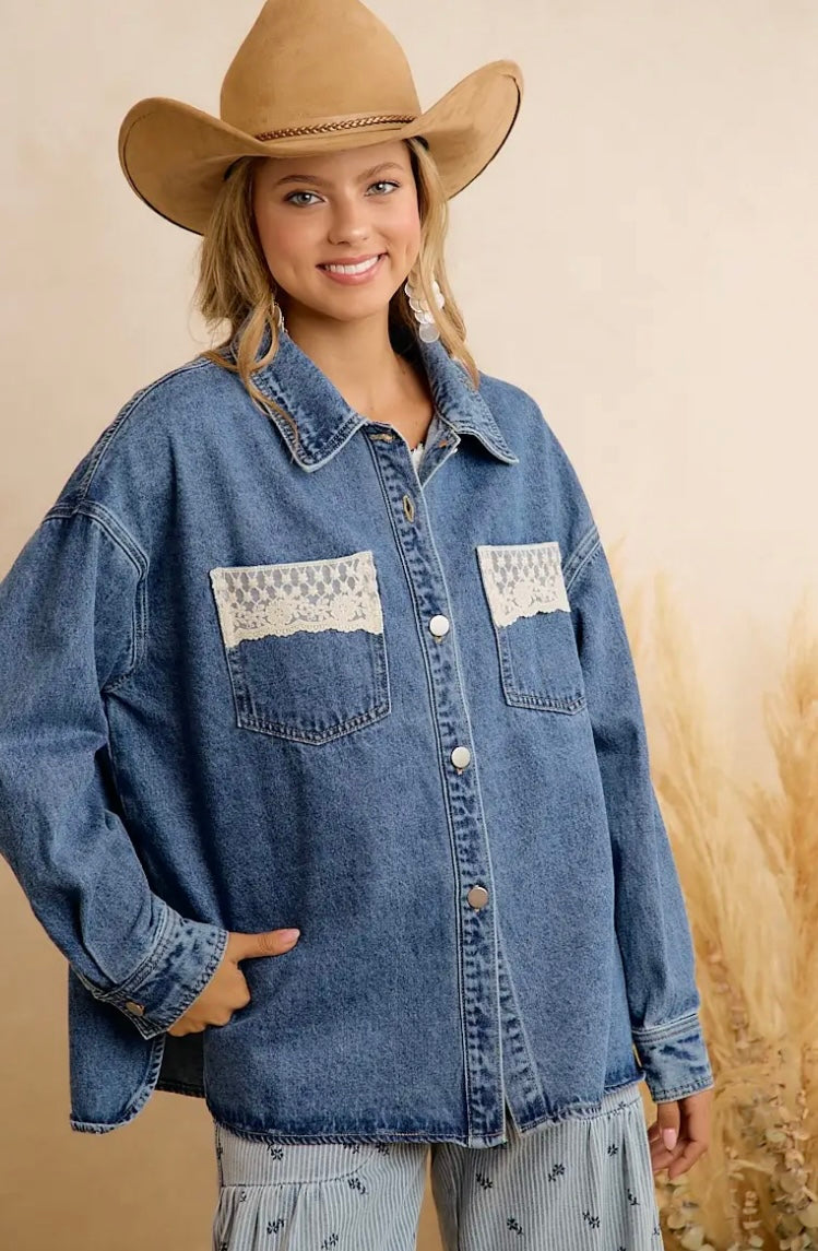 Rustic Romance Denim Shacket