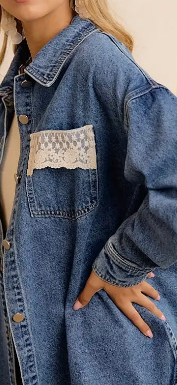 Rustic Romance Denim Shacket