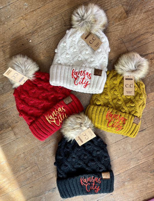 Kansas City Embroidered Beanie