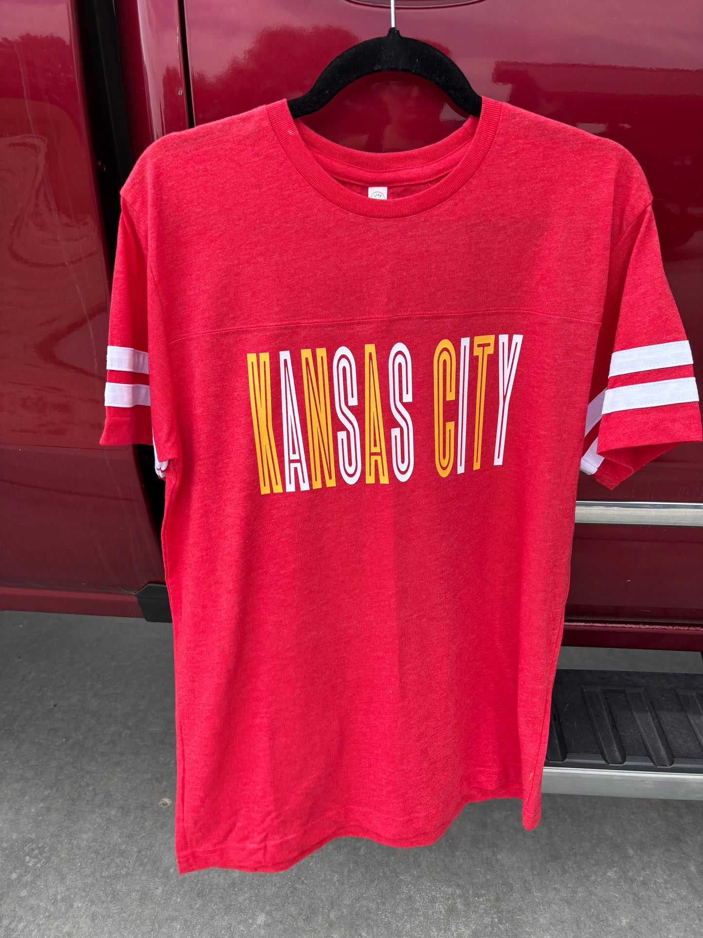 Kansas City Stripe Sleeve Tee