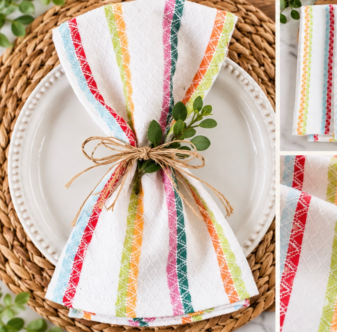Striped Woven Cotton Napkin