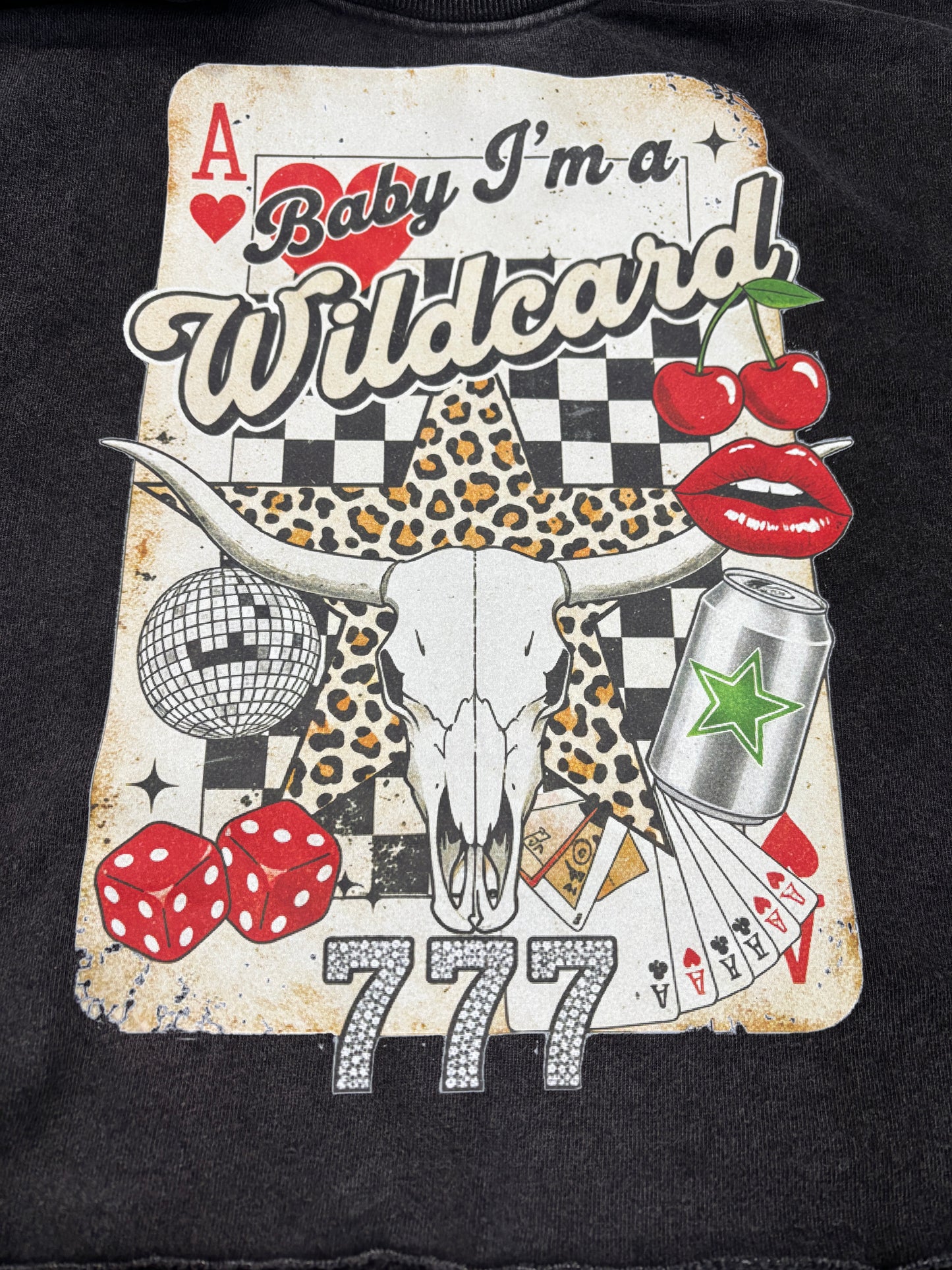 I'm A Wildcard Cropped Sweatshirt