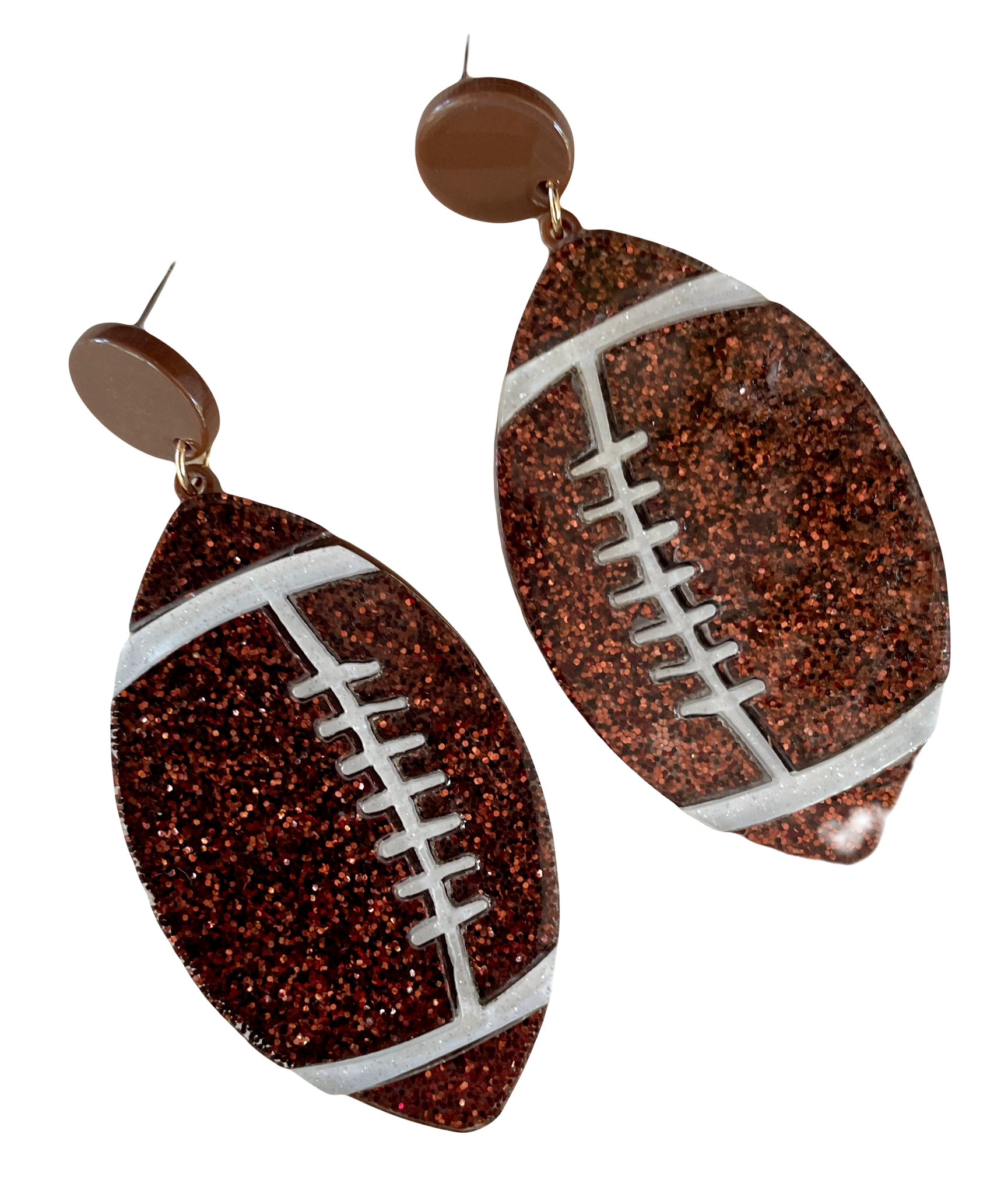 Acrylic Football Earrings
